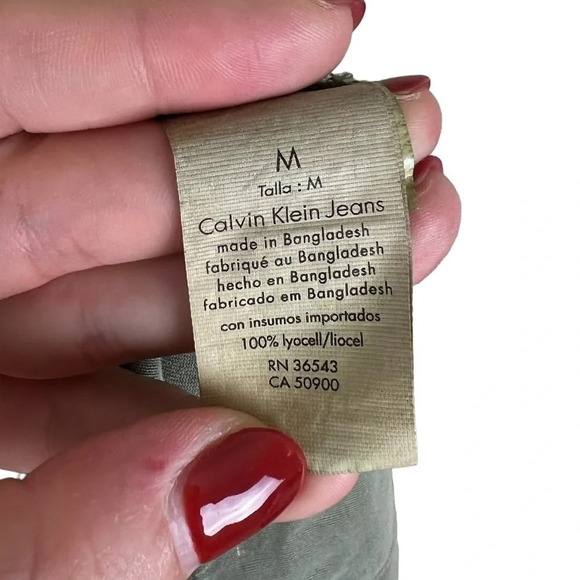 Calvin Klein Jeans • Green Lyocell Sailboat Pants - Picture 7 of 9